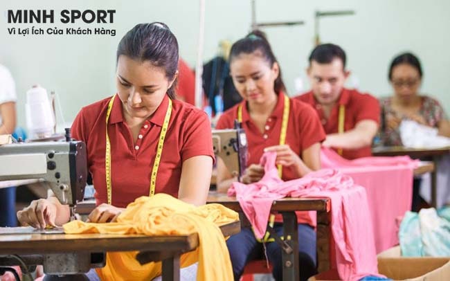 may áo thun đồng phục công nhân