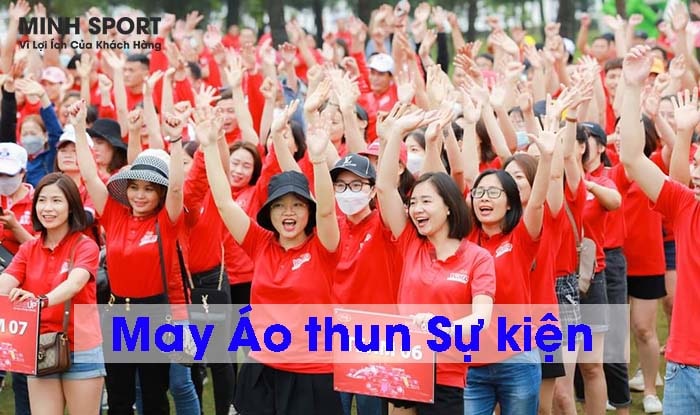 may áo thun sự kiện
