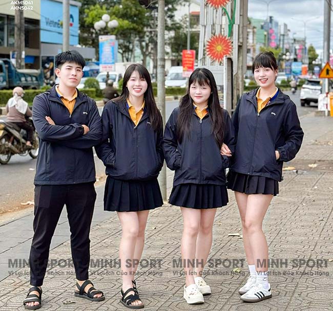 xưởng may áo khoác gió đồng phục giá rẻ