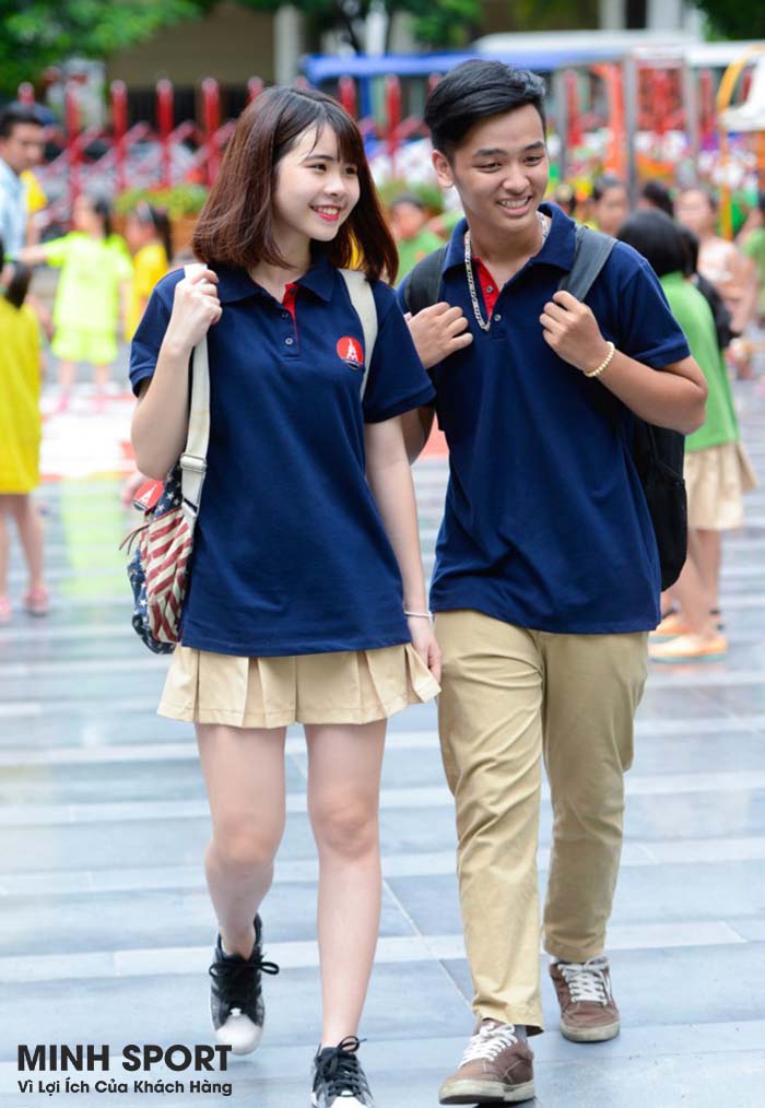 may áo thun đồng phục học sinh cấp 2