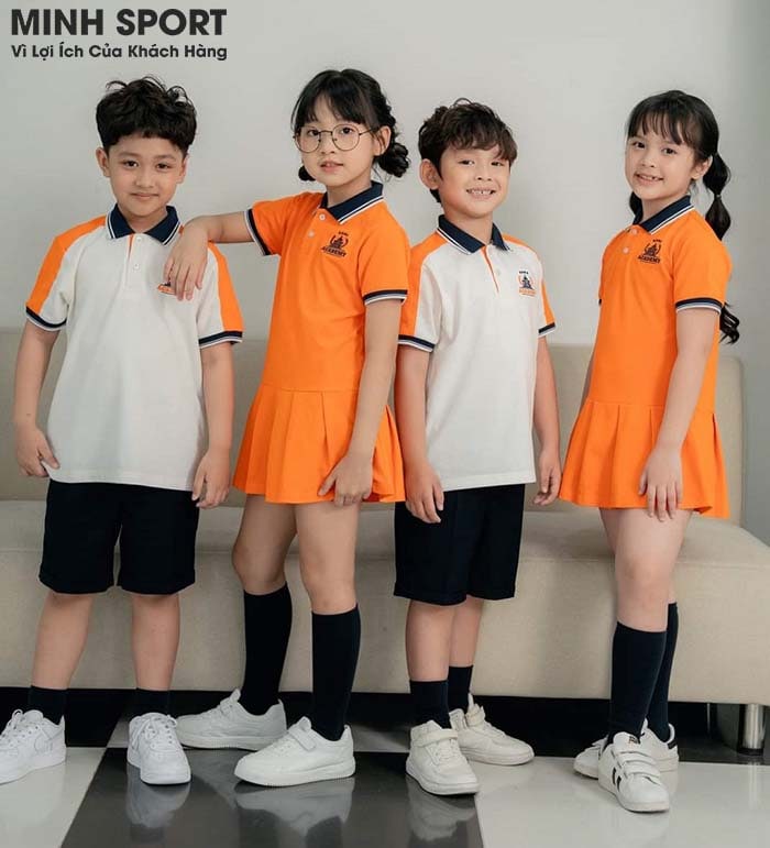 may áo thun đồng phục học sinh mầm non