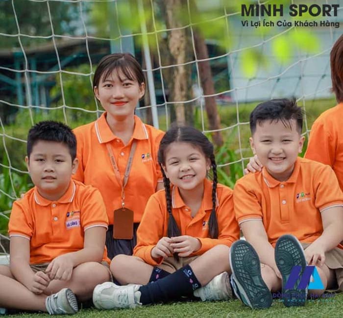 may áo thun đồng phục học sinh tiểu học