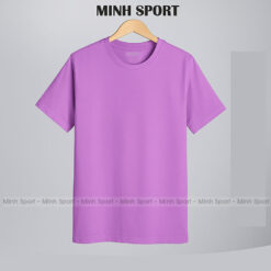 áo thun cotton 100% màu tím môn