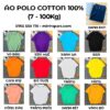 áo thun polo vải cotton 100%