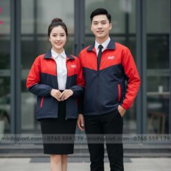 may áo khoác gió đồng phục
