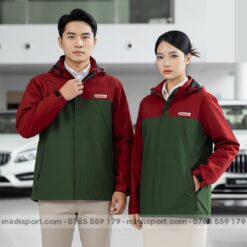 may áo khoác gió đồng phục