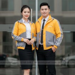 may áo khoác gió đồng phục