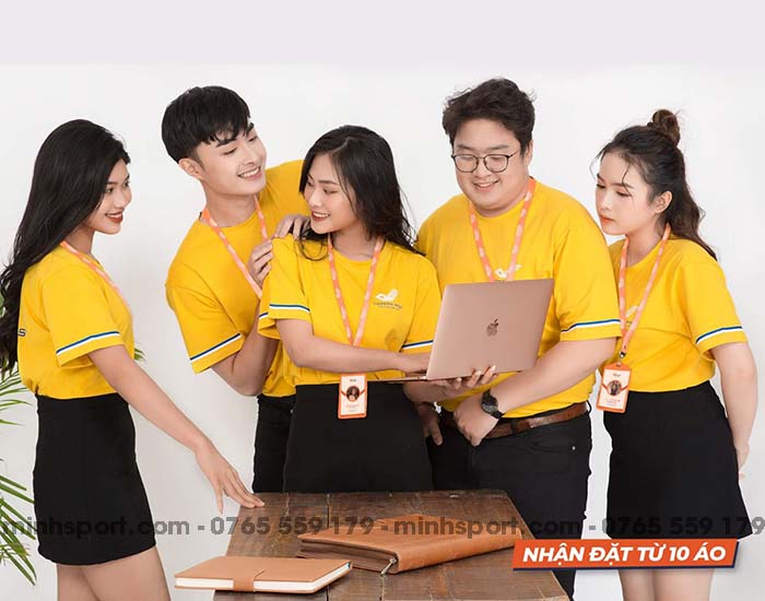 áo thun đồng phục cổ tròn