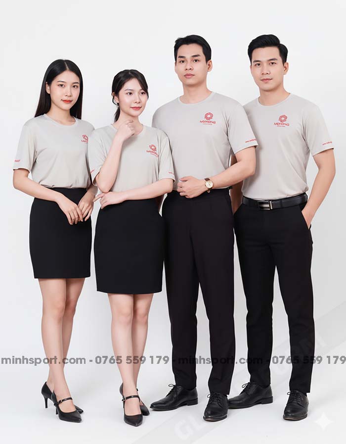 áo thun đồng phục cổ tròn