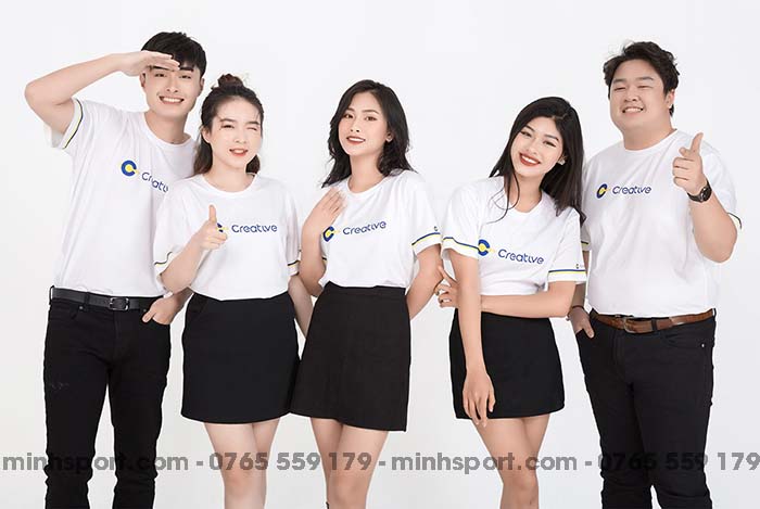 áo thun đồng phục cổ tròn