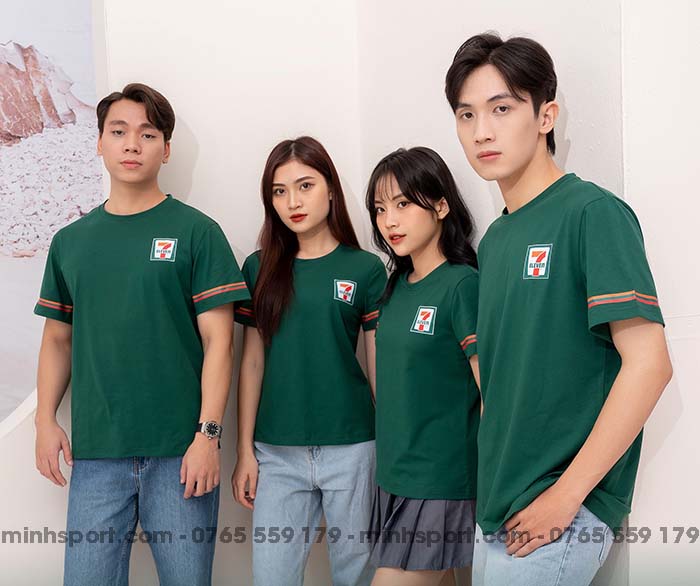 áo thun đồng phục cổ tròn