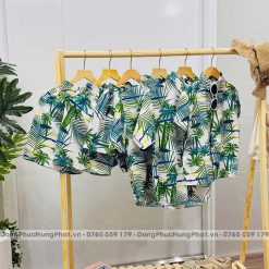 sét đồ bộ quần áo họa tiết đi biển đẹp