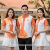áo thun đồng phục họp lớp 15 năm màu trắng phối cam