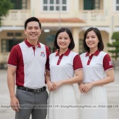 áo thun đồng phục họp lớp 15 năm màu trắng phối đỏ