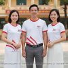 áo thun đồng phục họp lớp 20 năm cổ tròn màu trắng viền đỏ