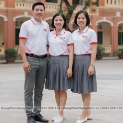 áo thun đồng phục họp lớp 20 năm màu trắng viền đỏ
