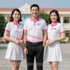 áo thun đồng phục họp lớp 30 năm màu trắng phối hồng
