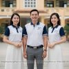 áo thun đồng phục họp lớp 30 năm màu trắng phối xanh đen