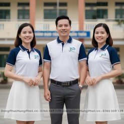 áo thun đồng phục họp lớp 30 năm màu trắng phối xanh đen