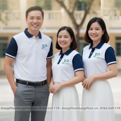 áo thun đồng phục họp lớp 30 năm màu trắng phối xanh đen