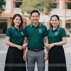 áo thun đồng phục họp lớp 35 năm màu xanh rêu