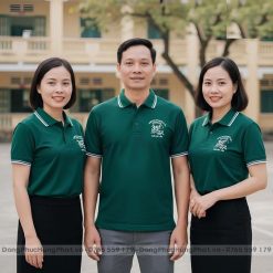 áo thun đồng phục họp lớp 35 năm màu xanh rêu