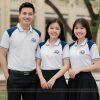 áo thun đồng phục họp lớp 50 năm màu trắng phối xanh