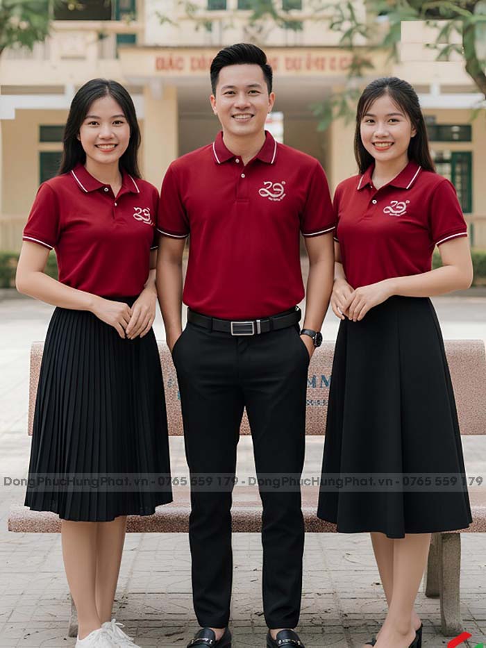 áo thun đồng phục họp lớp màu đỏ