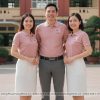 áo thun đồng phục họp lớp màu hồng dâu