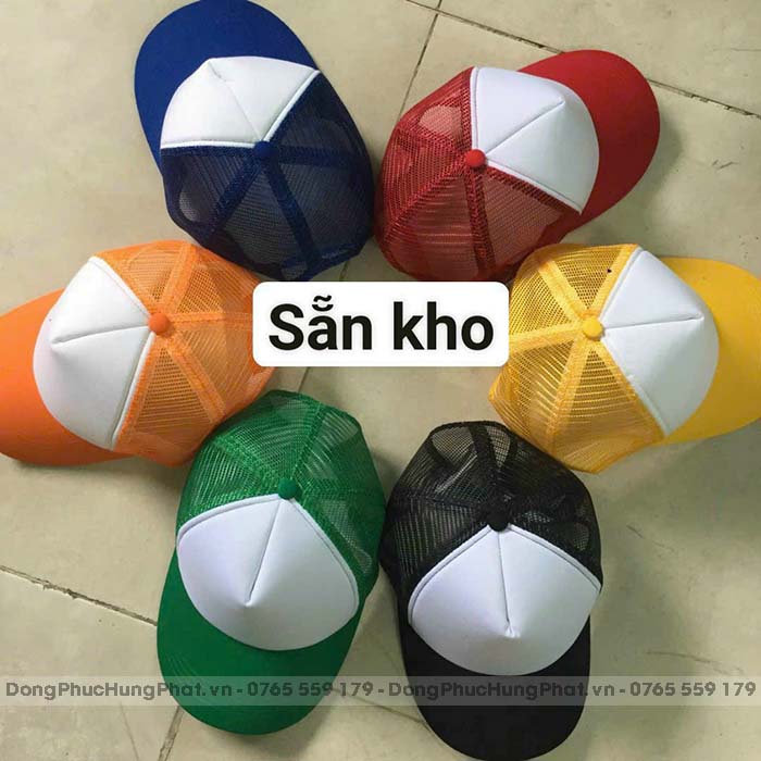 bảng màu nón lưỡi trai phối lưới in theo yêu cầu