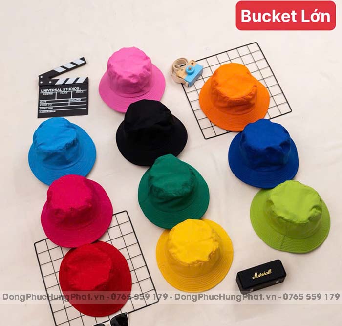 bảng màu nón tai bèo, nón bucket in theo yêu cầu