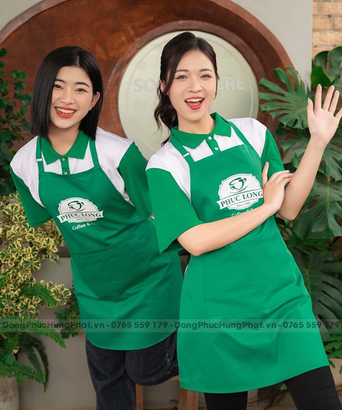 may in tạp dề đồng phục theo yêu cầu cho quán cafe, quán ăn