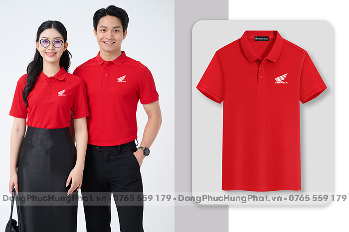 áo polo đồng phục cho nhân viên văn phòng màu đỏ