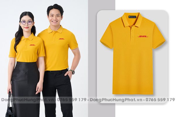 áo polo đồng phục cho nhân viên văn phòng màu Vàng