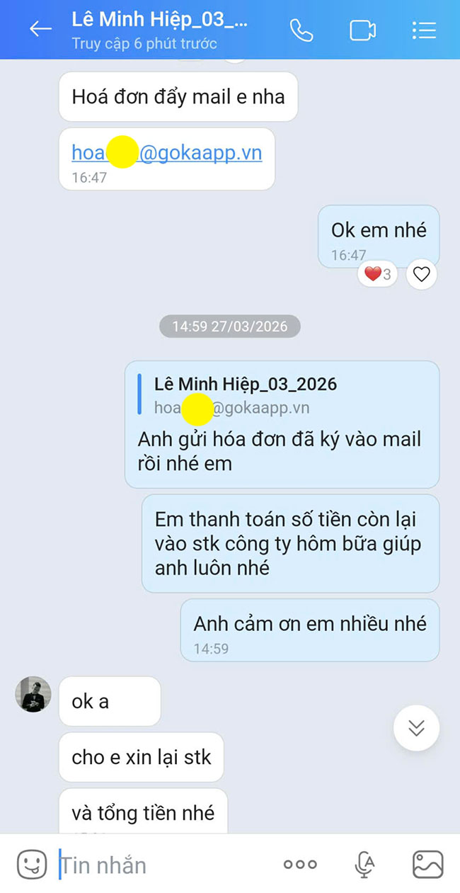 đơn hàng 155 áo khoác đồng phục công ty goka