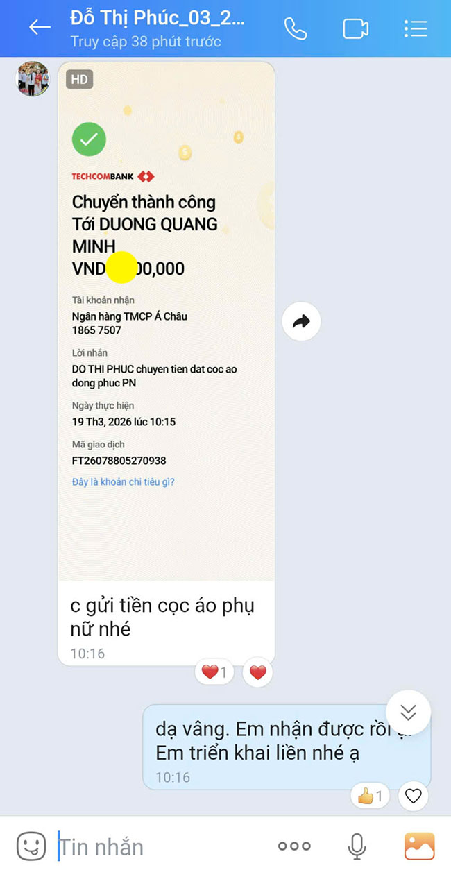 đơn hàng 172 áo thun hội phụ nữ xã nguyễn văn linh, tỉnh Hưng Yên