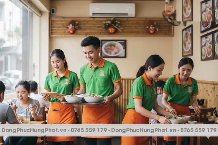 đồng phục nhà hàng, quán ăn, quán cafe