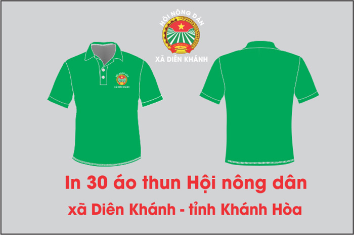 in 30 áo thun hội nông dân xã diên khánh