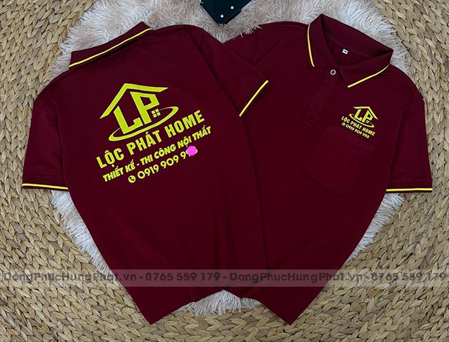 in áo thun theo yêu cầu cho công ty Lộc Phát Home ở TPHCM
