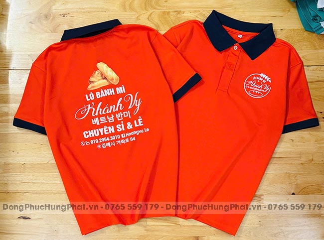 in áo thun theo yêu cầu cho Lò bánh mì Khánh Vy ở TPHCM