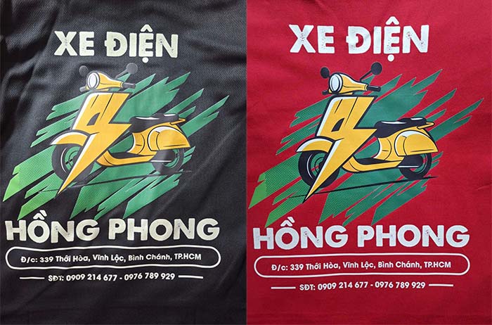 100 áo thun quà tặng doanh nghiệp xe điện hồng phong, vĩnh lộc, tphcm