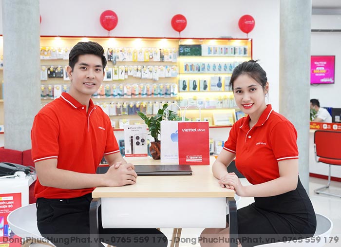 áo polo đồng phục nhân viên bán hàng màu Đỏ