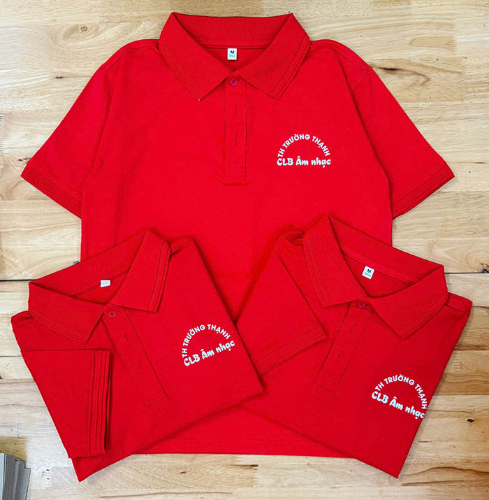áo polo cotton 100 trơn màu đỏ
