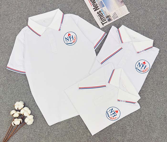 áo polo cotton 100 trơn màu trắng