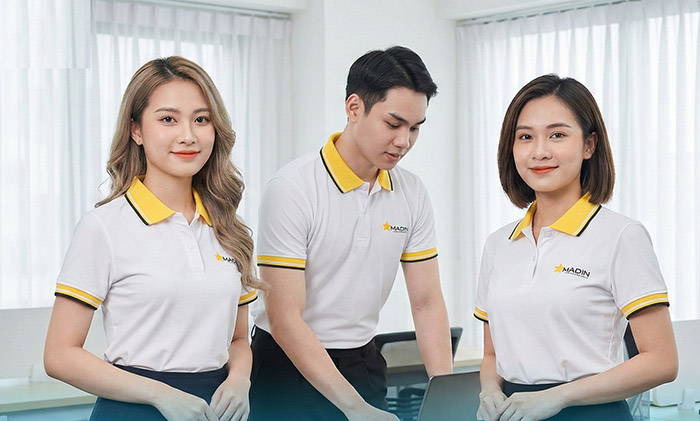 áo thun đồng phục cổ tròn và áo thun đồng phục có cổ