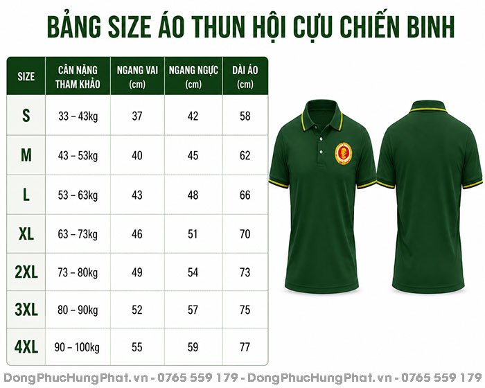 áo thun đồng phục hội cựu chiến binh việt nam