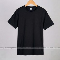 áo thun trơn cotton 100 màu đen