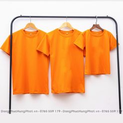 áo thun trơn cotton 100 màu vàng bò