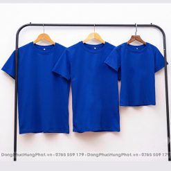 áo thun trơn cotton 100 màu xanh bích