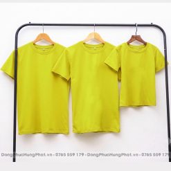 áo thun trơn cotton 100 màu xanh cốm